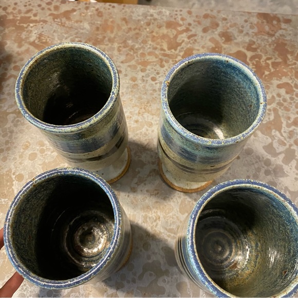 Stoneware 4 beer Mugs - Picture 5 of 10